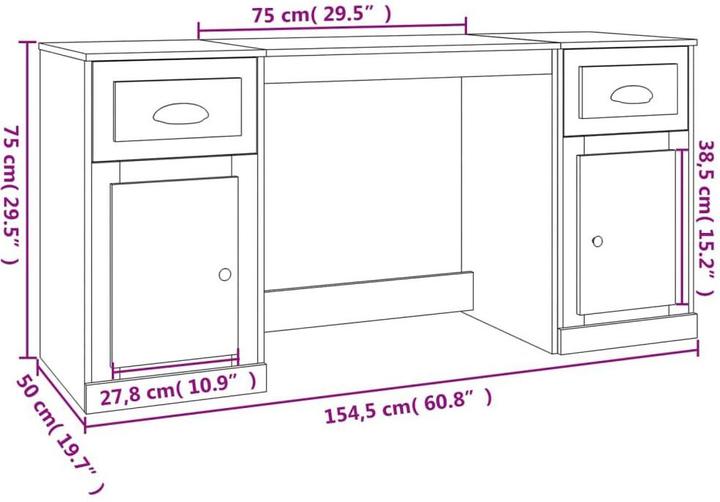 Immagine prodotto vidaXL Feona (154,5 x 50 x 75 cm)