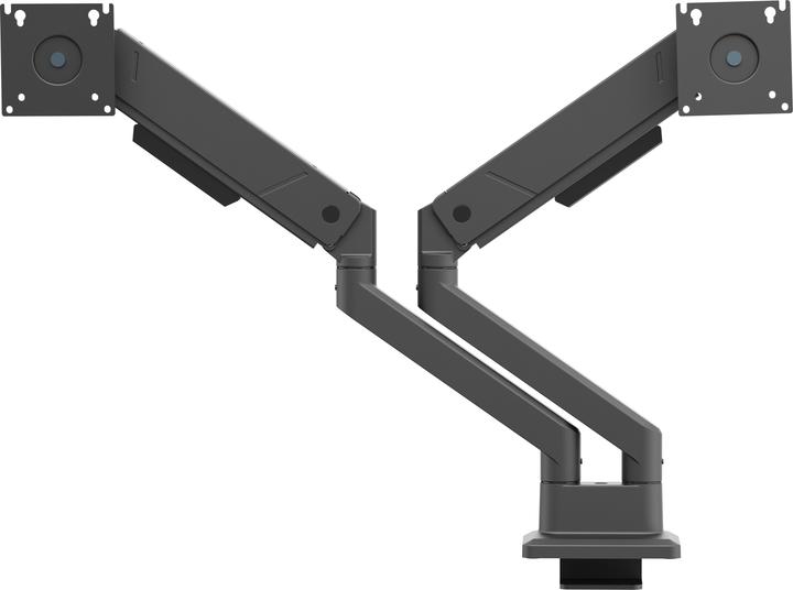 Productafbeelding Deltaco mounting kit - for 2 LCD displays/ curved LCD displays - gas spring up to 16 kg - black (Tabel, 35", 16 kg)