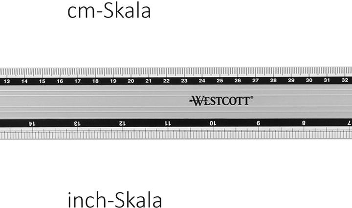 Actual product image Westcott Aluminium ruler (50 cm, Aluminium)