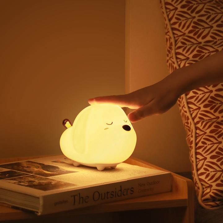 Actual product image Baseus Cute series doggie silicone night light White