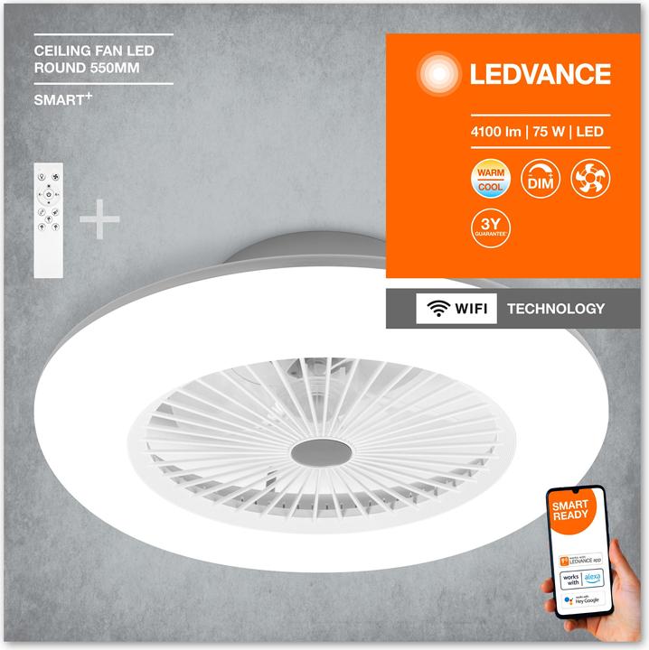 Immagine prodotto Ledvance Ventilatore WiFi intelligente (3050 lm)