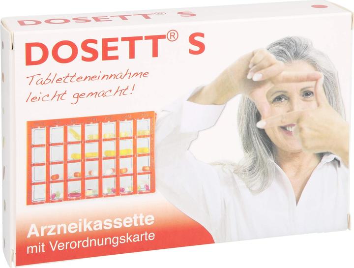 Actual product image Dosett S Medication cassette with prescription card red, 1 pc. Dosette