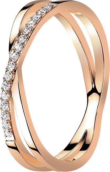 Immagine prodotto Star Piercing Anello croce X in oro rosa con cristalli (52, 925 Argento)