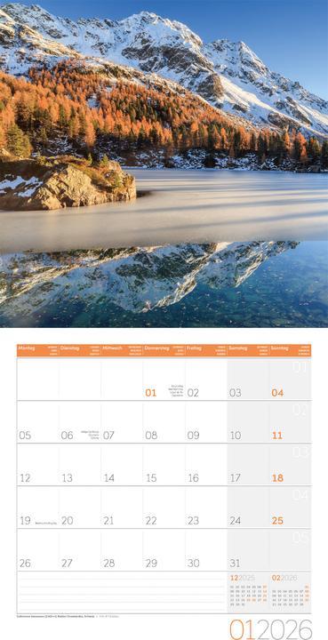Image du produit Alpen Kalender 2026 - 30x30 (30 x 30 cm, Couverture rigide, Allemand, Italien, Anglais, Français)