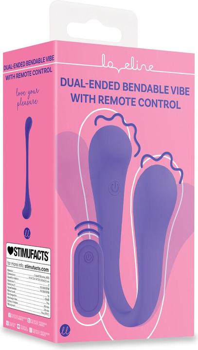 Immagine prodotto Loveline Dual-ended Bendable Vibe with Remote Control - Purple