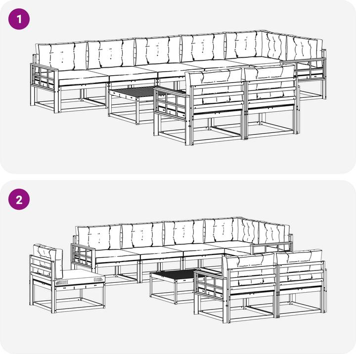 Produktbild vidaXL Outdoor-Sofa