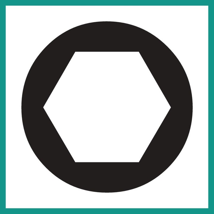 Productafbeelding HAZET Dop ∙ zeskant 850-10 ∙ Vierkant, hol 6,3 mm (1/4 inch) ∙ Buitenzeskant trekprofiel... (10 mm)