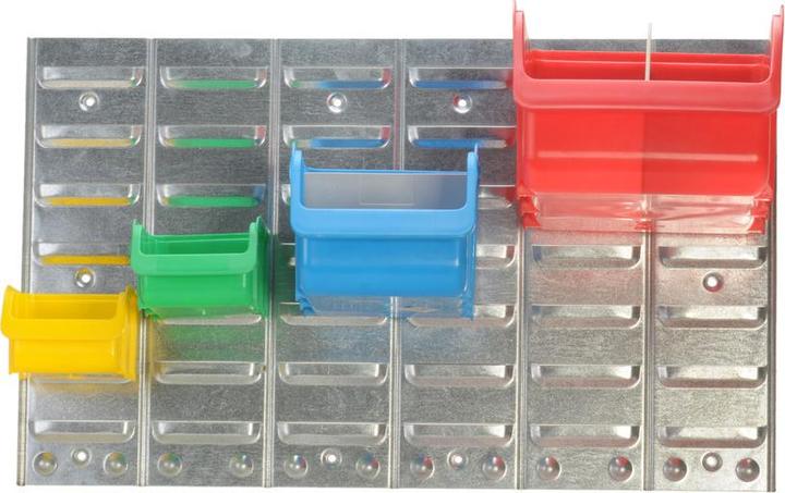 Actual product image Hünersdorff Metal slotted wall for open fronted storage boxes made of PP, for size 1-4