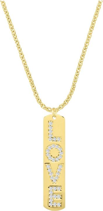 Immagine prodotto Candy Collana L.O.V.E., argento 925, placcato oro (Placcato oro 18k, Argento 925, 47 - 50 cm)