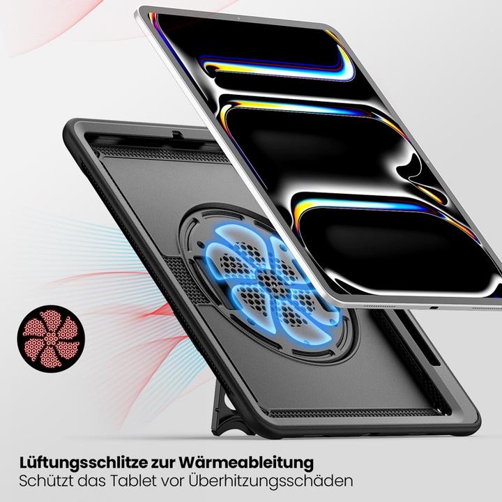 Immagine prodotto RPD iPad Pro 11” 5. Gen. (M4, 2024) - - HEX-S FE, Rugged TPU Case mit Handstrap, schwarz (iPad Pro 11 2024 (5a generazione))