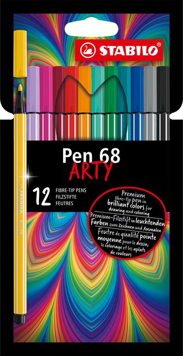 Produktbild STABILO Pen 68 12er Kartonetui Arty (Sortiert, 12 x)