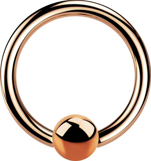 Image du produit Star Piercing Micro Ball Closure anneau or rose (Acier chirurgical 316L, sans laiton)