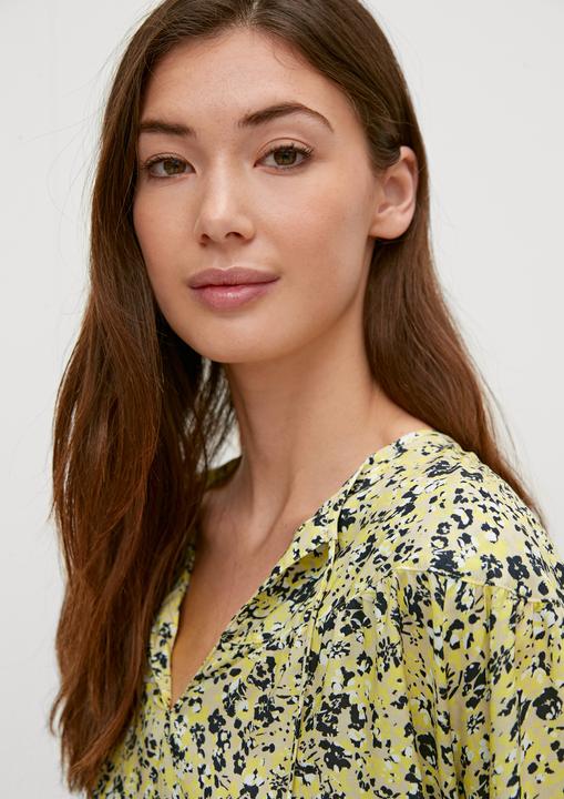 Image du produit Comma Bluse Viskosebluse mit Tunika-Ausschnitt (42)