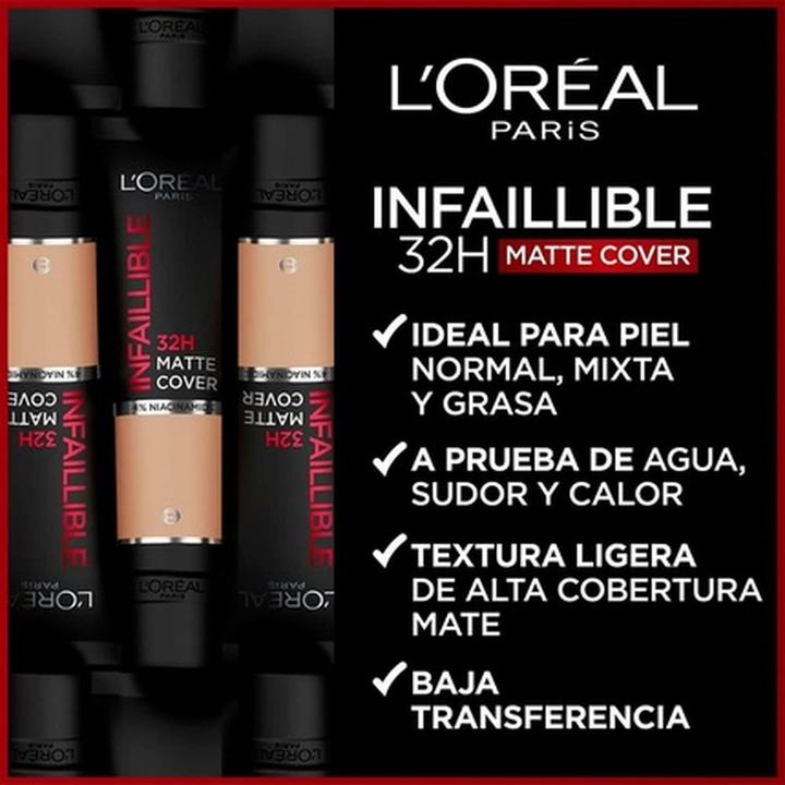 Actual product image L'Oréal Paris INFAILLIBLE 24H matte cover foundation #145-rose beige (#145-rose beige)