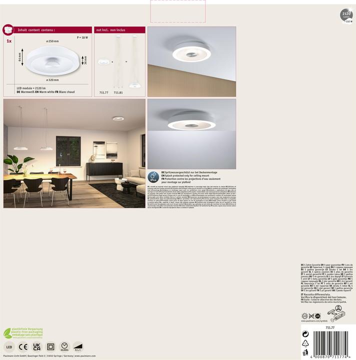 Produktbild Paulmann Deckenleuchte Volea (2120 lm)