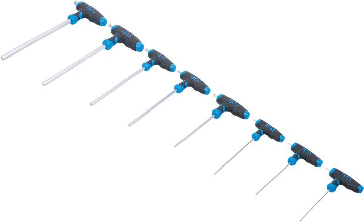 Image du produit BGS Jeu de clés à poignée en T, six pans creux, 8 pièces, 2-10 mm