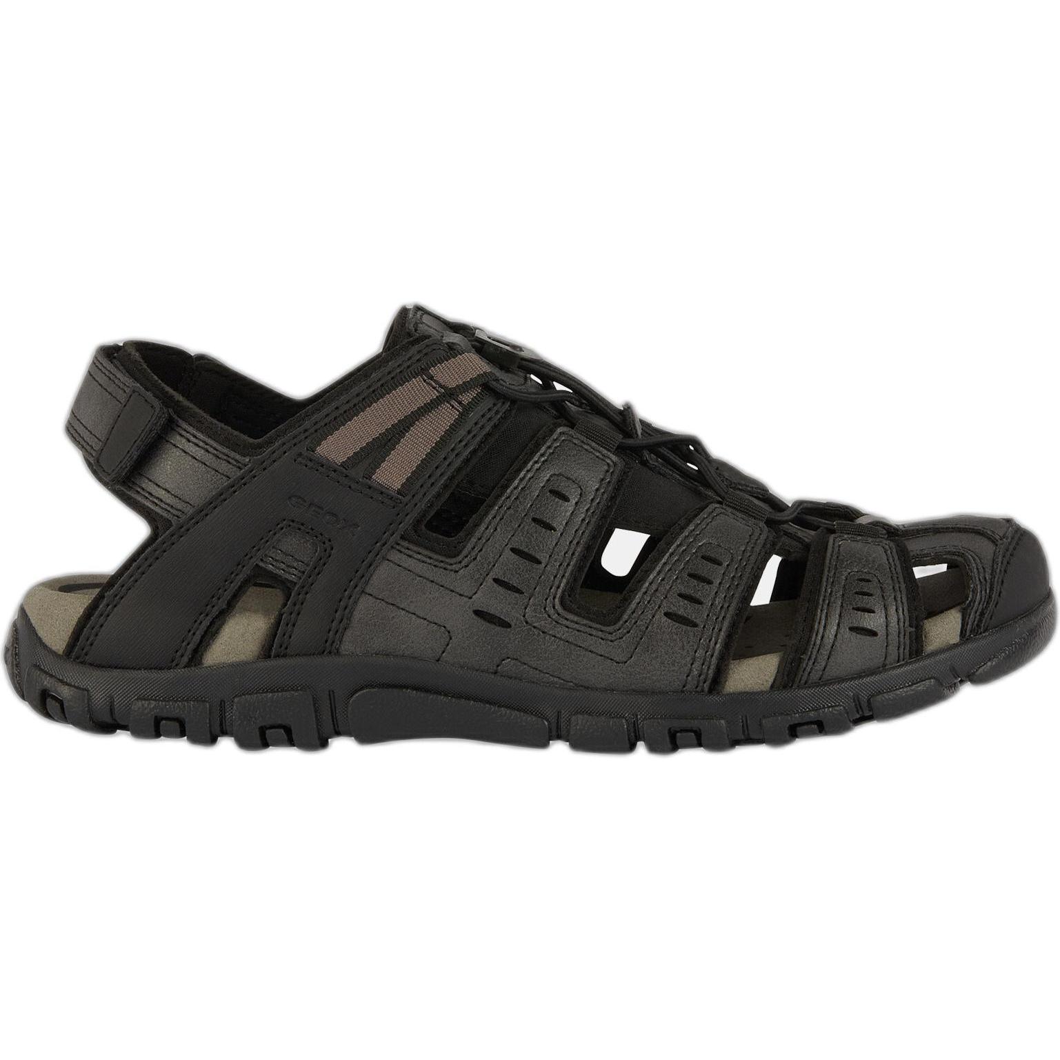 Geox, Herren, Sandalen, U S.Sandal Strada C - 62091, Schwarz, (44)