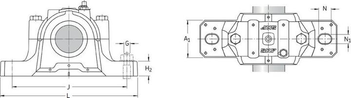 Image du produit SKF Palier vertical SNL518-615 160 mm (Boîtier de roulement)