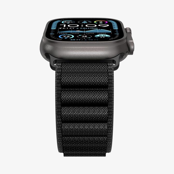 Produktbild Spigen - WBF1 - Apple Watch 6 / 7 / 8 / 9 / 10 / SE / SE 2 / Ultra / Ultra 2 (44/45/46/49mm) - Black (Nylon)