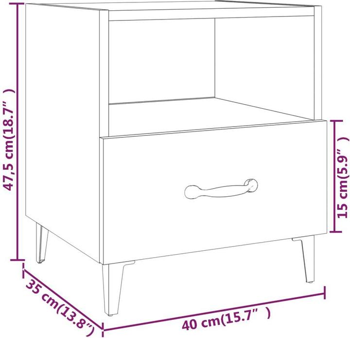 Actual product image vidaXL Katelynn (44 x 40 x 47.5 cm)