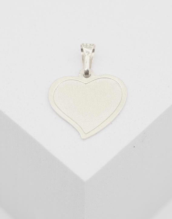 Produktbild Muau Gravurplatte Herz (Weissgold 750)