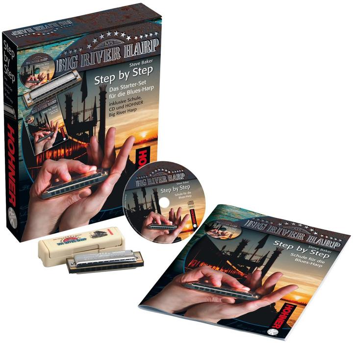 Image du produit Hohner Step by Step / Blues Lern-Pack (Deutsch) (Harmonica, Diatonique)