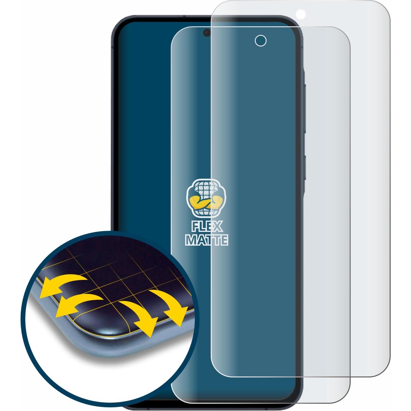 Thumbnail - BROTECT Fullscreen Schutzfolie Displayschutz Folie Matt Entspiegelungsfolie (2 Stück, Samsung Galaxy A55), Smartphone Sc...