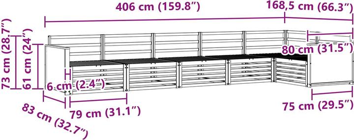 Produktbild vidaXL Outdoor-Sofa