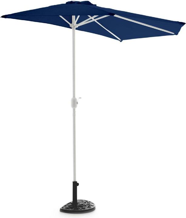Produktbild VCM Sonnenschirmständer 9kg Polyresin halbrund schwarz Gussoptik 49x 31cm Balkon