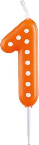 Actual product image Magni 9900911 - Number candle 1 birthday partyHeight 6.5 cm, cake decoration (10 x)