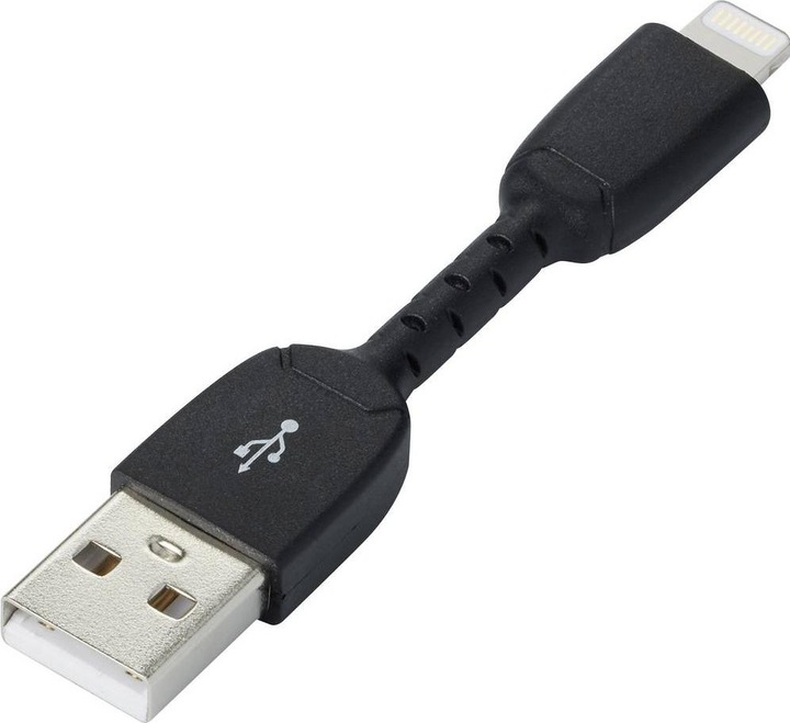 Produktbild Renkforce kurzes Apple Lightning Anschlusskabel (5 cm) für z.B. Powerbanks (0.05 m, USB 2.0)