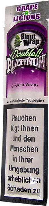 Actual product image Blunt Wraps Double Platinum Grape-a-licious 2 in 1