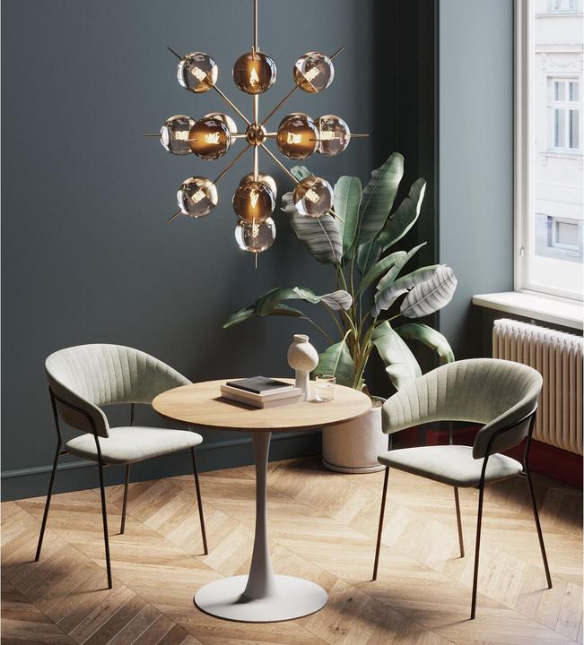 Immagine prodotto Kare Design Tavolo Schickeria Oak Optics Bianco Ø80cm (80 x 80 x 74 cm)