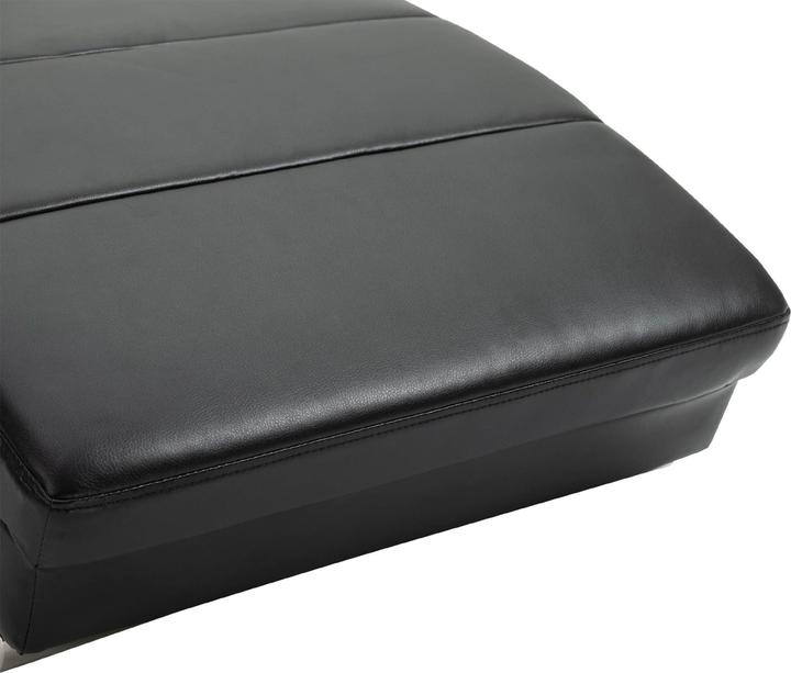 Image du produit Swisshandel24 Fauteuil de relaxation en cuir 58x163x87cm, jusqu'à 120, 8 points de massage, télécommande, noir