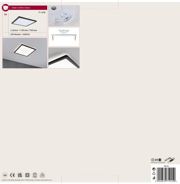 Productafbeelding Paulmann Atria Shine achtergrondverlichting (2000 lm)