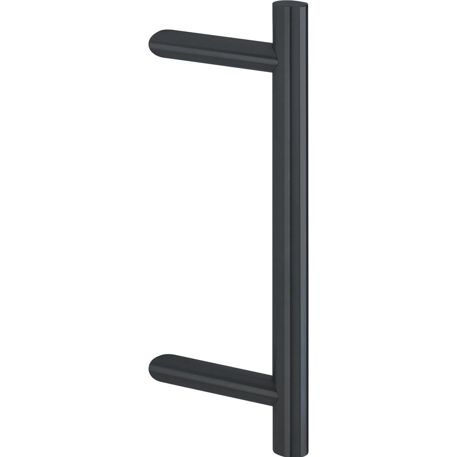 Hoppe, Türgriff + Fenstergriff, Türgriff E5012 - 400/300 mm, Edelstahl schwarz matt (Türgriff)