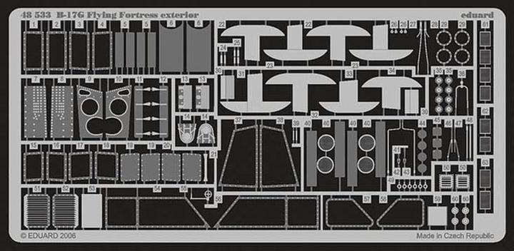Actual product image Eduard B-17G Flying Fortress exterior for Revell/Monogram kit