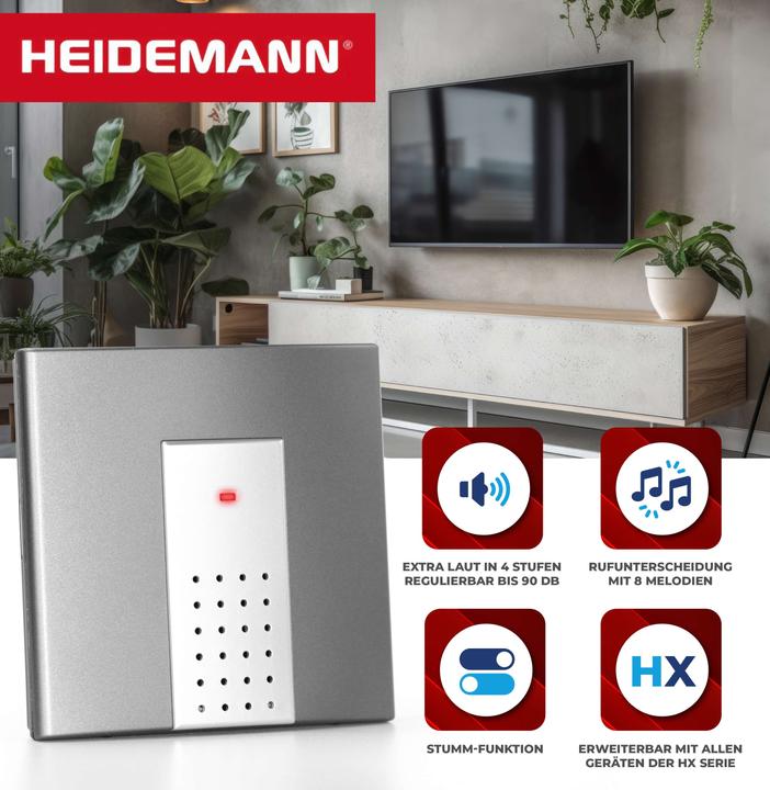 Produktbild Heidemann Funkgong Set HX Square (Kabellos)