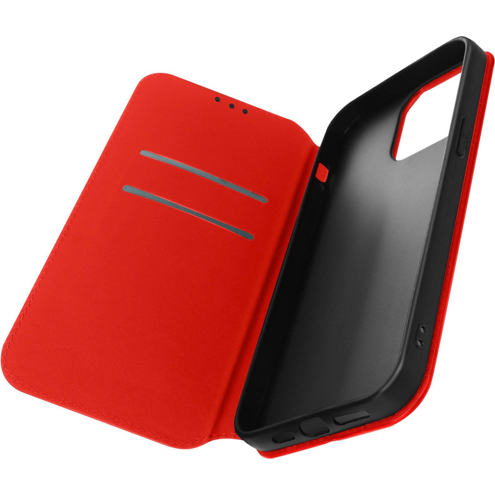 Avizar Classic Edition Klappetui Series (Apple iPhone 14 Pro Max), Smartphone Hülle, Rot