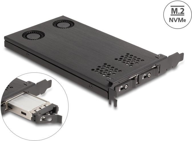 Delock PCI Express x16 Karte Wechselrahmen für 2 x M.2 NVMe