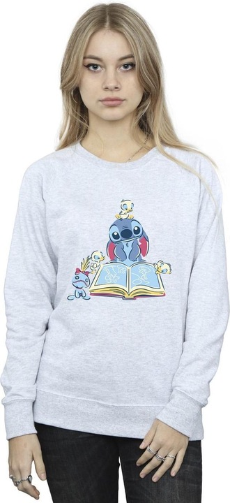 Actual product image Disney Womens/Ladies Lilo & Stitch Reading A Book Sweatshirt (L)