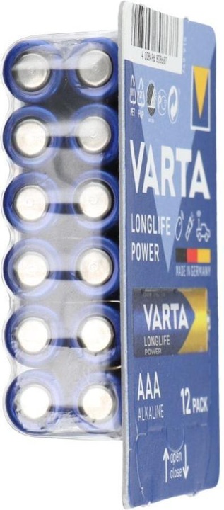 Immagine prodotto Varta Scatola di alimentazione LONGLIFE (12 pz., AAA, 1260 mAh)