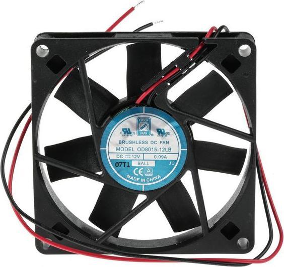 Produktbild RS PRO Lüfter 80x80x15mm 12VDC 1,1W 32,3m³/h (80 mm)