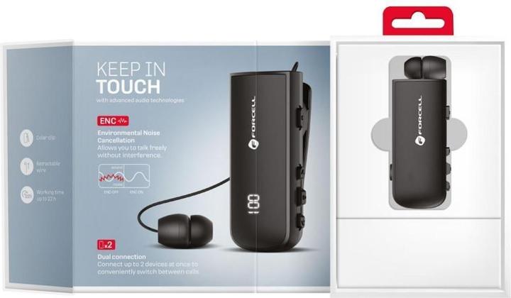 Immagine prodotto Forcell Wired headphones F-AUDIO Drive EarBud wireless earphone bluetooth black (22 h, Senza fili)