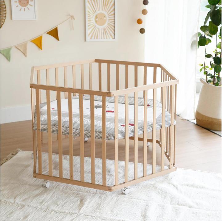 Actual product image Roba Laufgitter Adam und Eule Mehrfarbig (121 cm, 121 cm, Beech, Mixed wood)