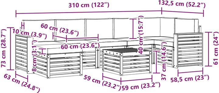 Produktbild vidaXL Outdoor-Sofa