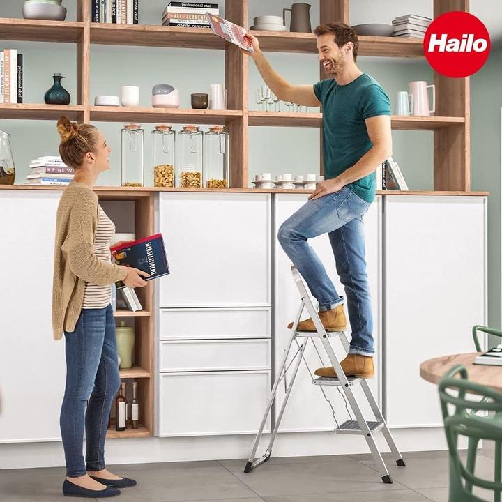Actual product image Hailo K70 StandardLine, aluminium stepladder, 2 steps (Stepladder, 83 cm)