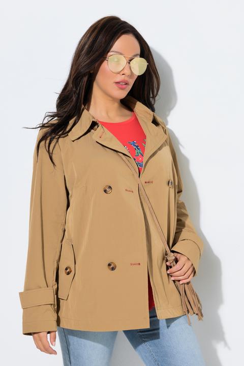 Actual product image Ulla Popken HYPRAR Short Trench Coat (62)