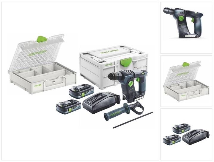 Actual product image Festool Cordless hammer drill BHC 18 HPC 4.0 I-Plus (Action set) (Rechargeable battery operated)