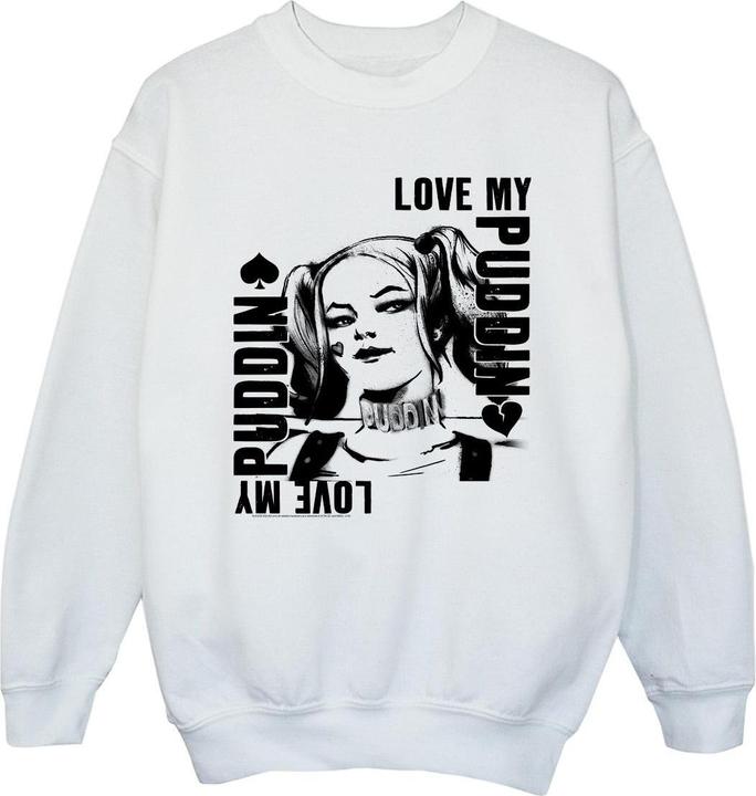 Actual product image Girls Suicide Squad Harley Love Puddin Sweatshirt (116)